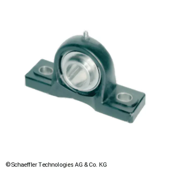 Stehlager-Gehäuseeinheit aus Kunststoff.