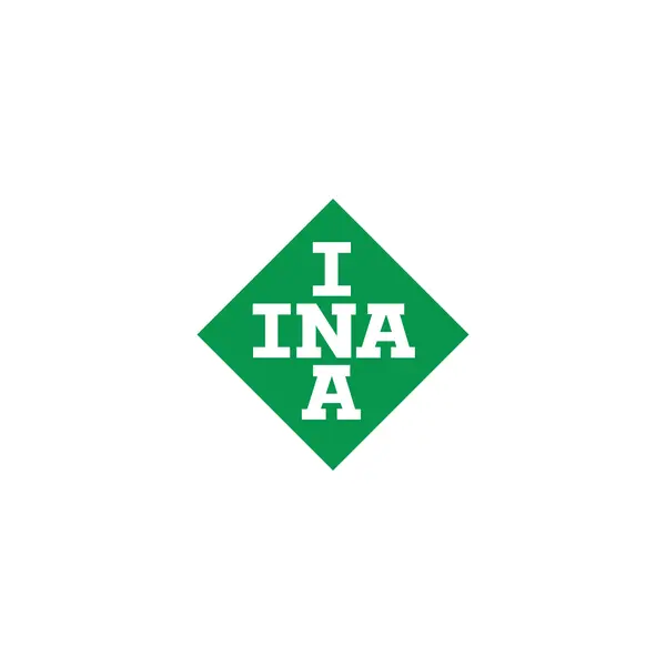 Grünes Rautenlogo mit der weißen Aufschrift "INA".