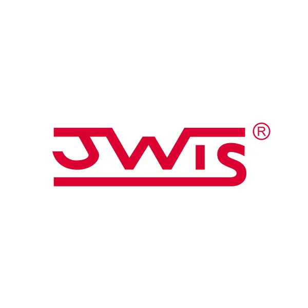 JWIS-Logo in roter Schrift auf weißem Hintergrund mit stilisiertem Schriftzug.