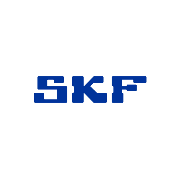 Blaues SKF-Logo in markanter Blockschrift auf weißem Hintergrund.