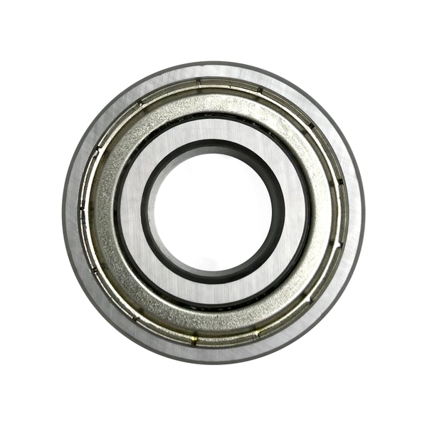 Ein Metallkugellager in frontaler Ansicht mit Metallabdichtung.