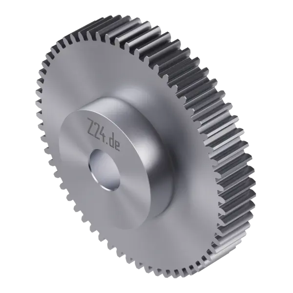 Edelstahl-Zahnrad Modul 1,5 - 70 Zähne, mit Nabe (Nr. 431032) · Z24.de