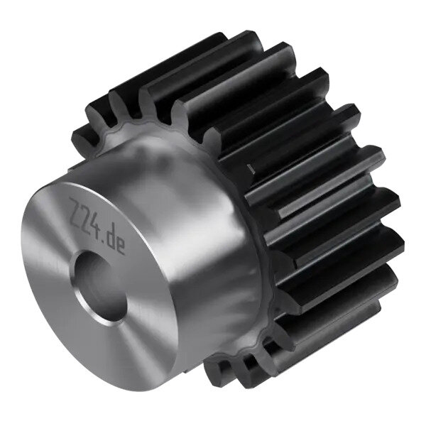 Stirnzahnrad Modul 2 - 30 Zähne, mit Nabe und gehärteten Zähnen